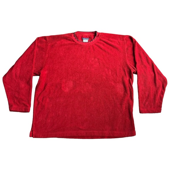 Vintage Patagonia Fleece Rhythm Pullover Red Mens Size X-Large Sweater - Picture 2 of 16